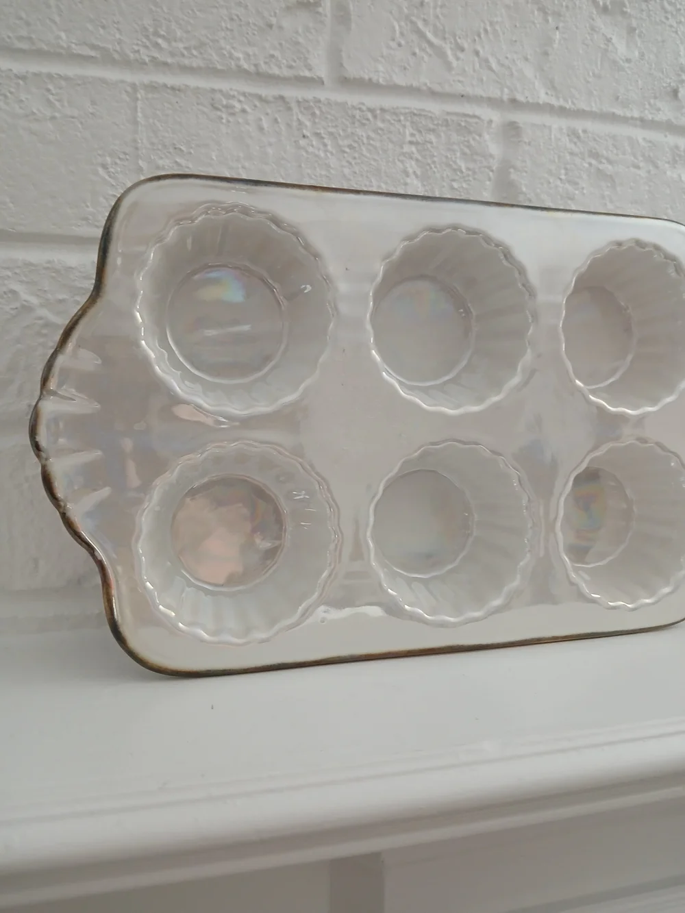Southern‎ Living 6-Cup Muffin Mother Of Pearl Stoneware Baking Pan
